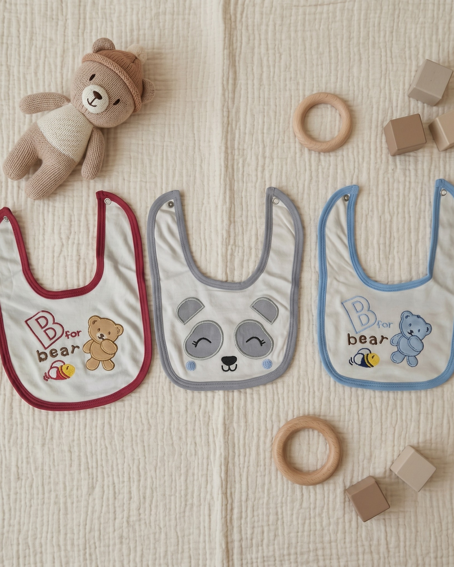 Classic Baby Bib Set – Durable & Gentle