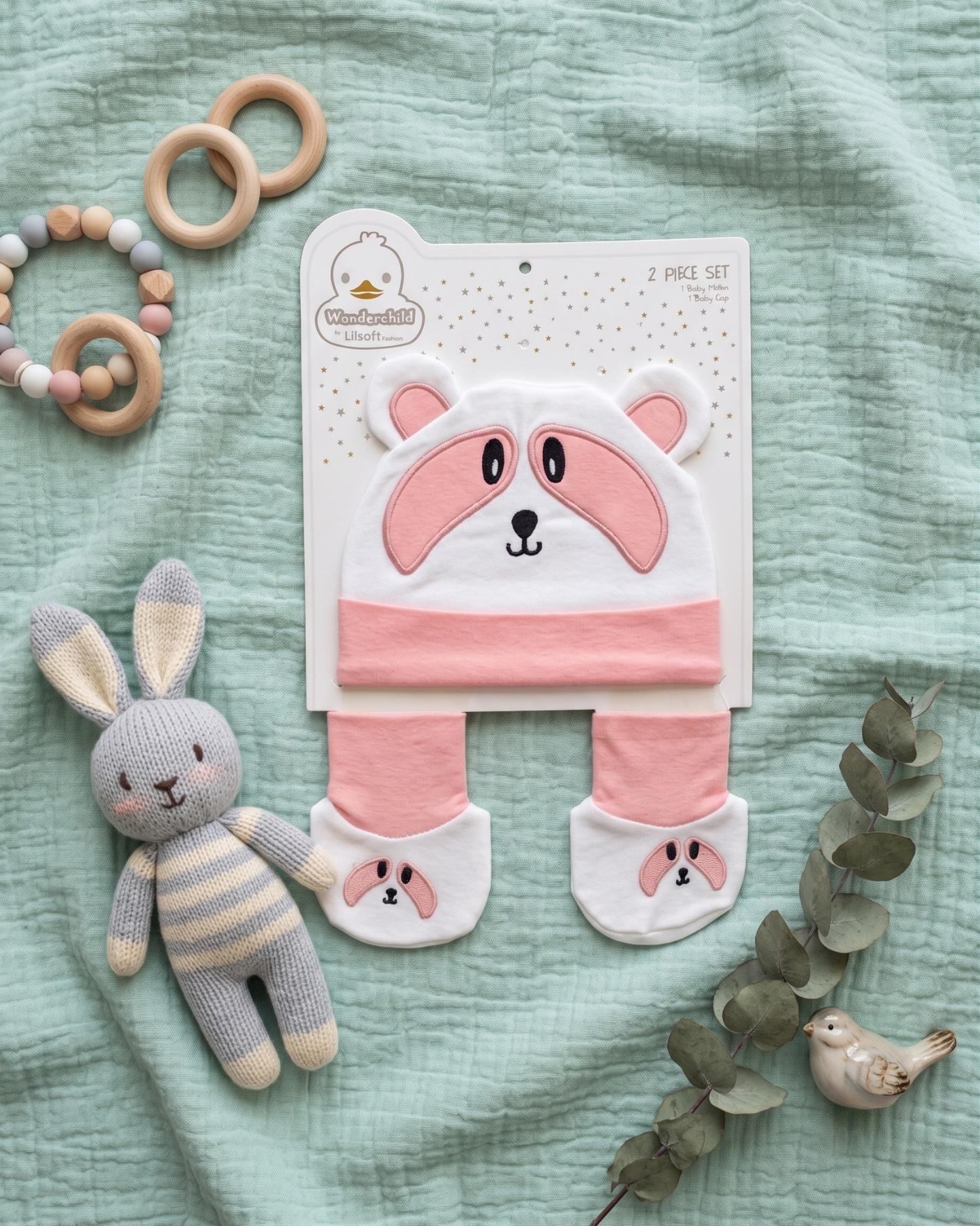 Newborn Cap & Mitten Gift Set