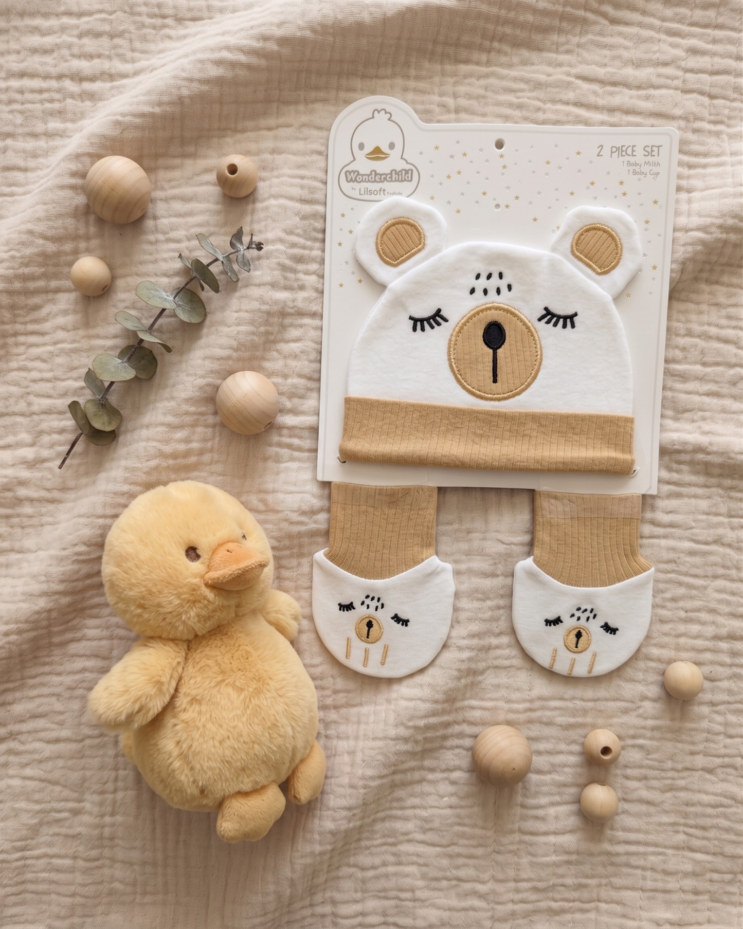 Baby Cap & Mitten Set – Soft Newborn Essentials