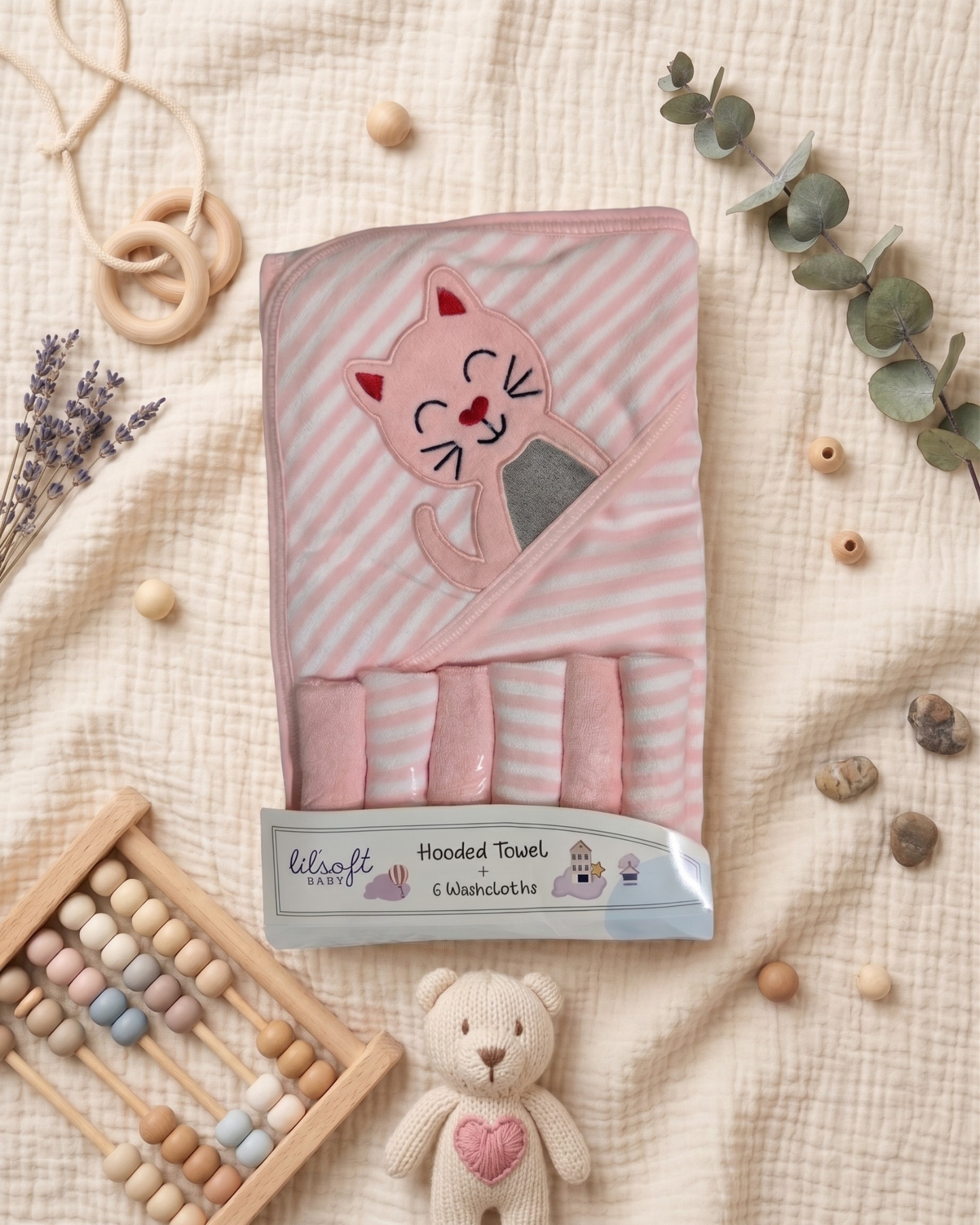 Baby Towel & Washcloth Set – Gentle Bath Care