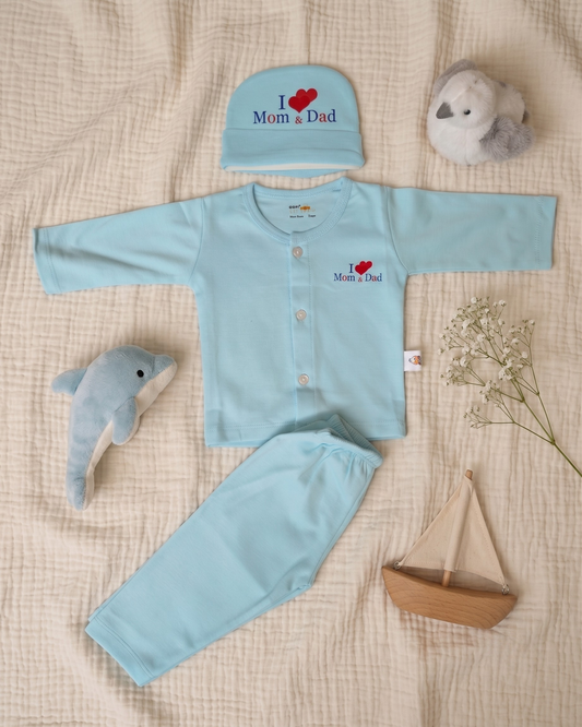Baby Cap Night Suit – Warm Newborn Sleepwear