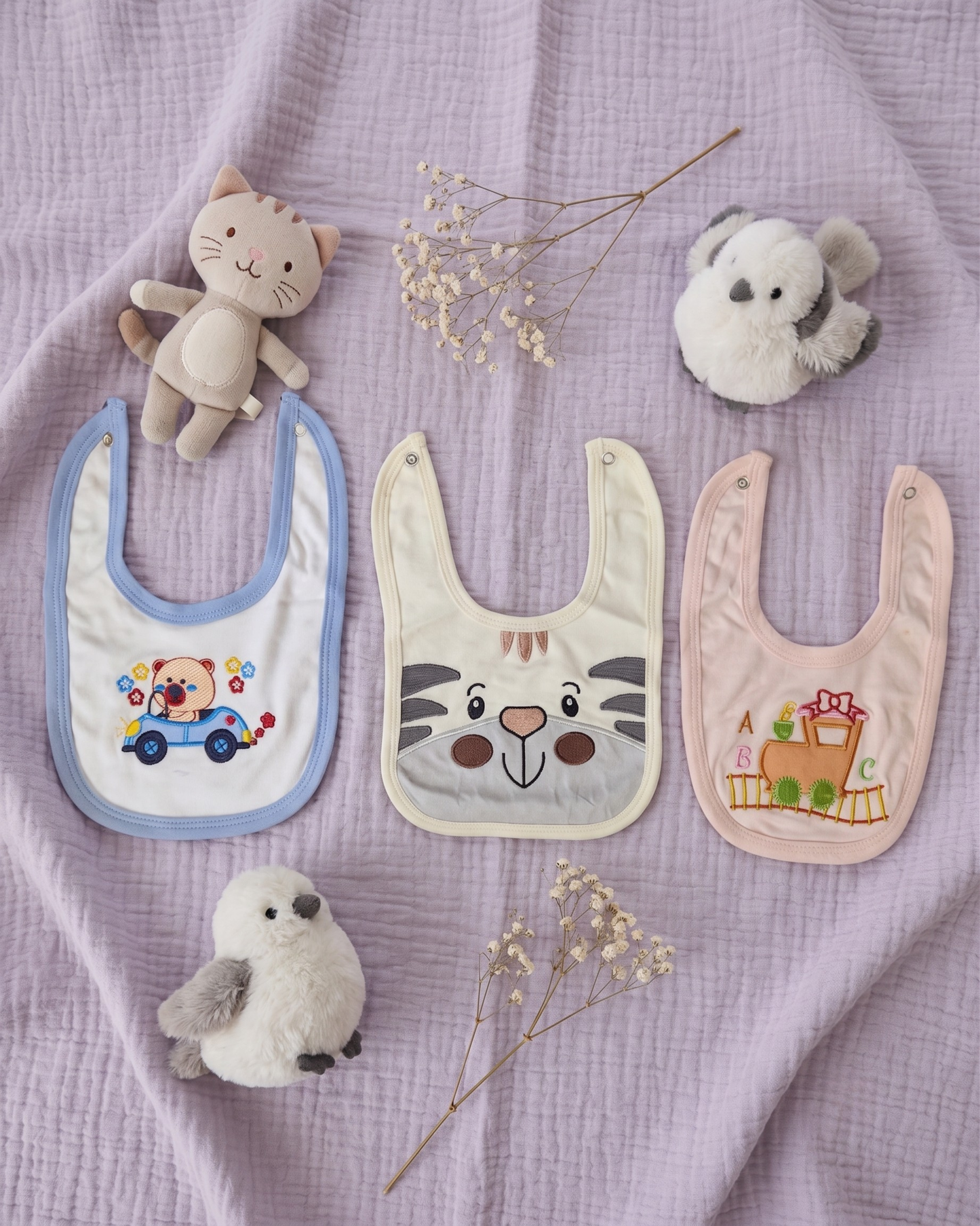 Soft Baby Bib Set – Universal Size