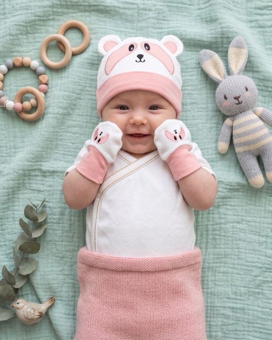 Newborn Cap & Mitten Gift Set