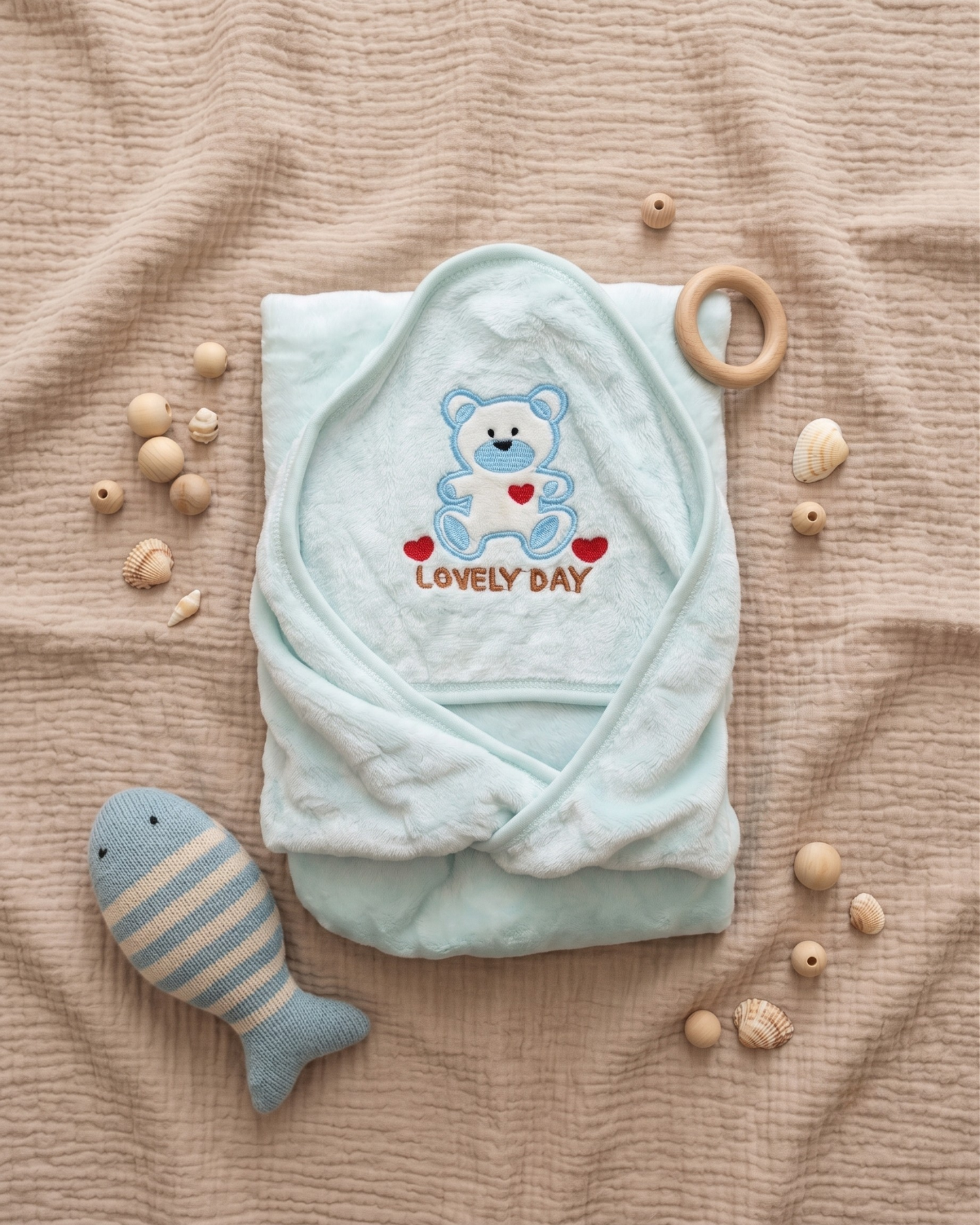 Plush Hooded Baby Bath Towel
